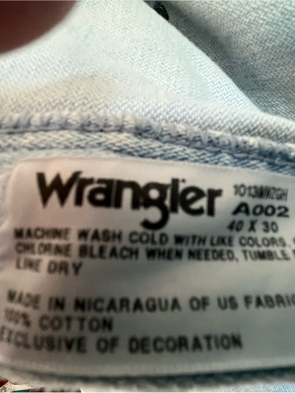 WrangleLight Blue Men’s Straight-Leg Jeans - Picture 4 of 4